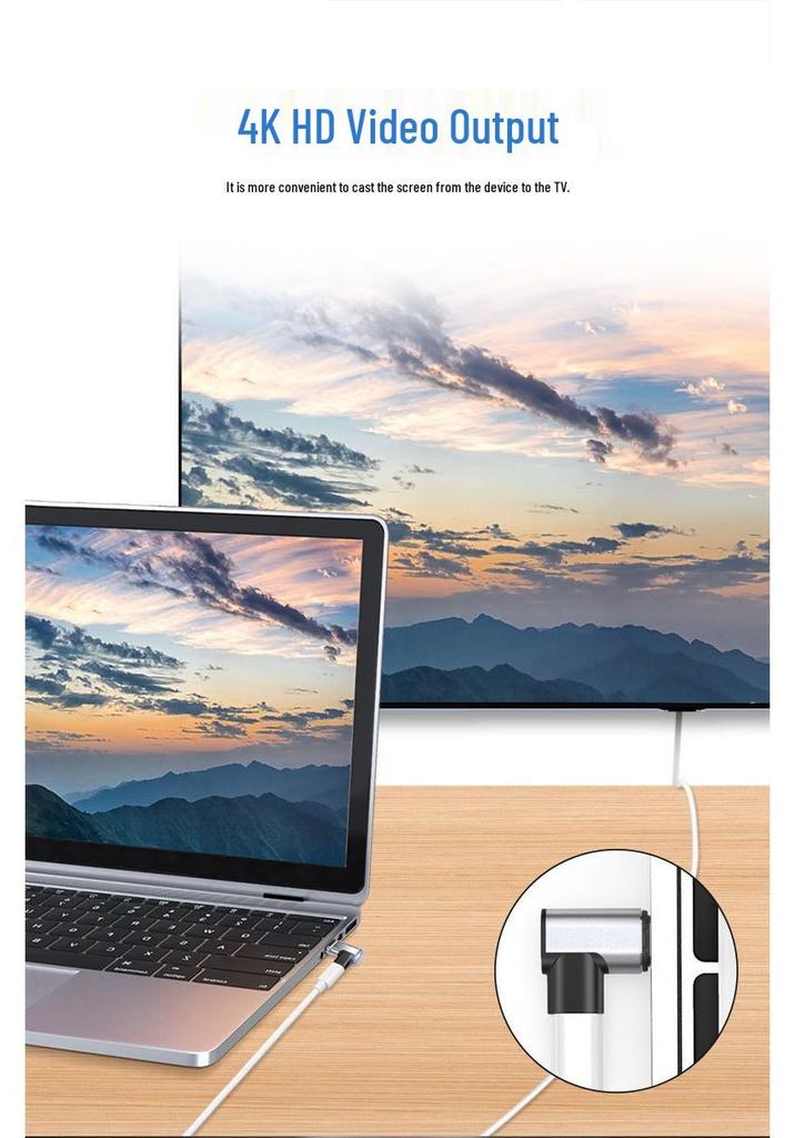 100W PD Fast Charging Type-C Magnetic Adapter for Phones & Laptops
