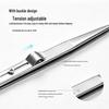 High Precision Non-slip Straight Head Nail Tweezers with Buckle - Stainless Steel Rhinestone Tool for Nail Salons