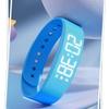 Multi-Functional Kids Digital Watch with Pedometer Alarm Luminous Display Silicone Strap and Bracelet Set White