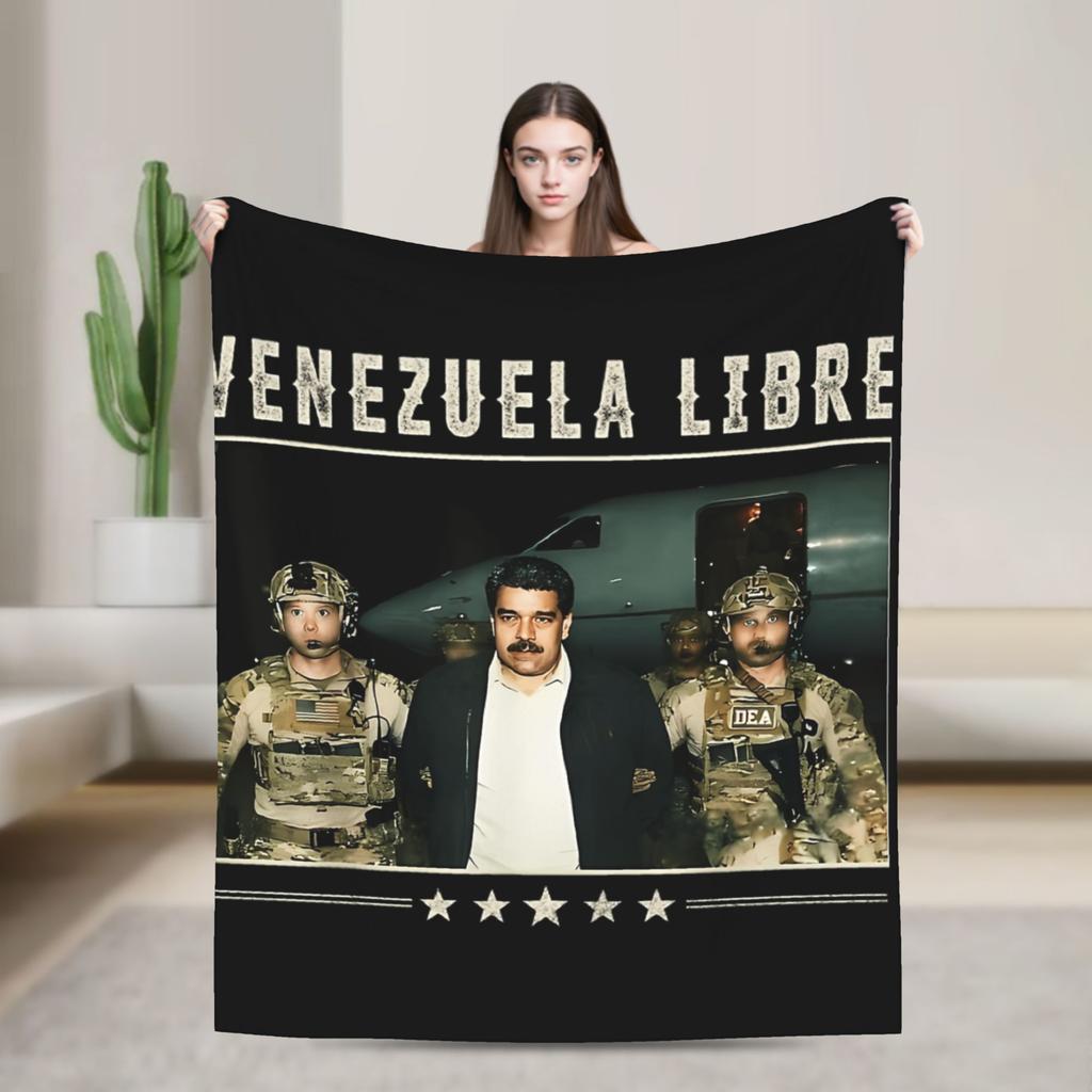 Venezuela Captured Live Maduro  Blanket  Decorative Flannel Throw Blanket For Couch Bed Warm Soft Custom DIY Quality Bedspread