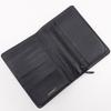 Chanel COCO Mark Bi-Fold Wallet Black Calfskin Women Used