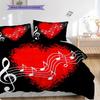 1PC Music, guitar Theme Bedding Quilt Set Quilt Cover Pillowcase Home Decoration Birthday Gift (1 * duvet cover + 2 * pillowcase, without core)