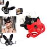 Cat Girl Mask For Costume Party With Leather Material Halloween Cosplay Accessories For Adults