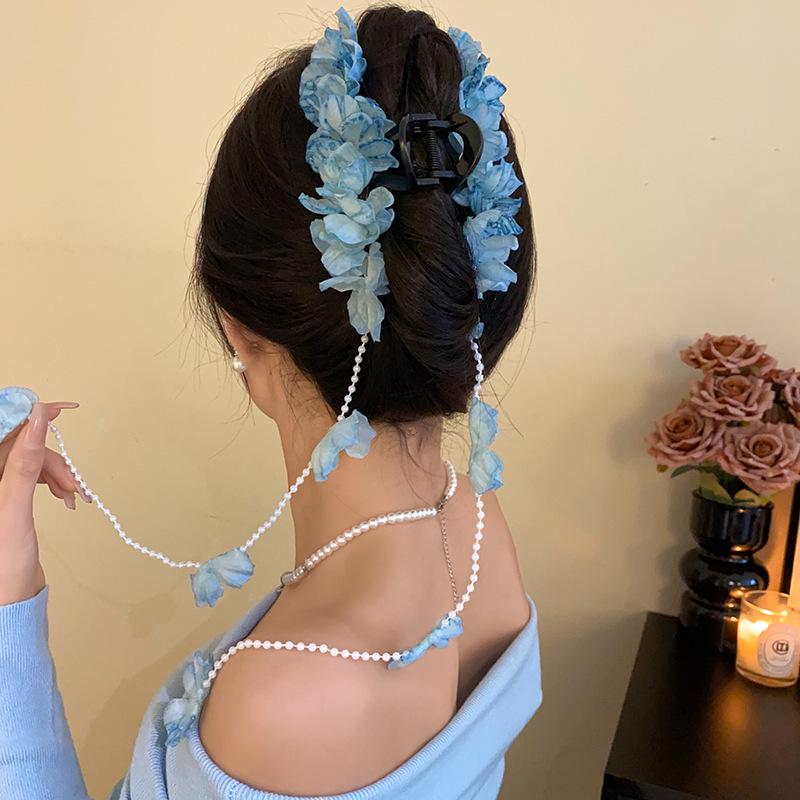 Rote Spinnenlilie Acryl Haarspange: Retro chinesischer Stil Haarschmuck