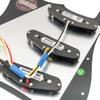Musiclily Pro SSS Stratocaster Wired Pickguard for Stratocaster Electric Guitars with Artec Staggered Alnico 5 Single Coil Black 3P Pickups,