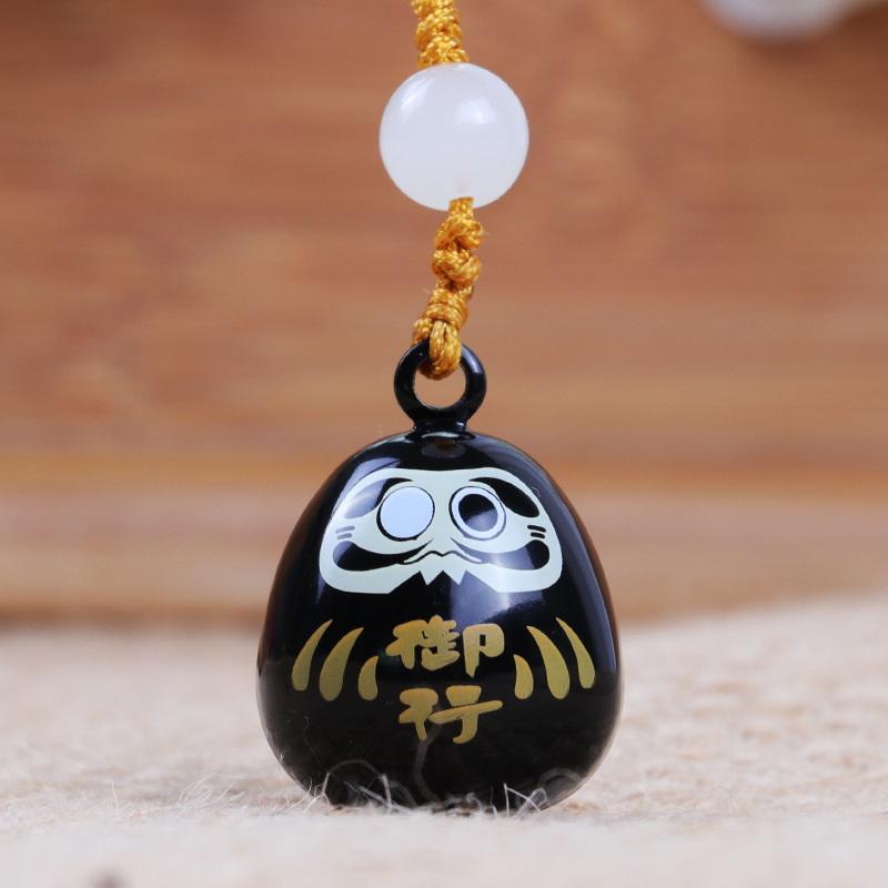 Pendente Daruma Giapponese Creativo Campane Sonore all'Acqua Completamente Sigillate Cinturino Chiave Auto Borsa Ciondolo per la Preghiera Portachiavi Ciondolo per Telefono