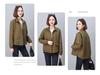 2024 New Autumn Argyle Coat for Women - Short, Casual, Hot Style Jacket for Middle-Aged Moms