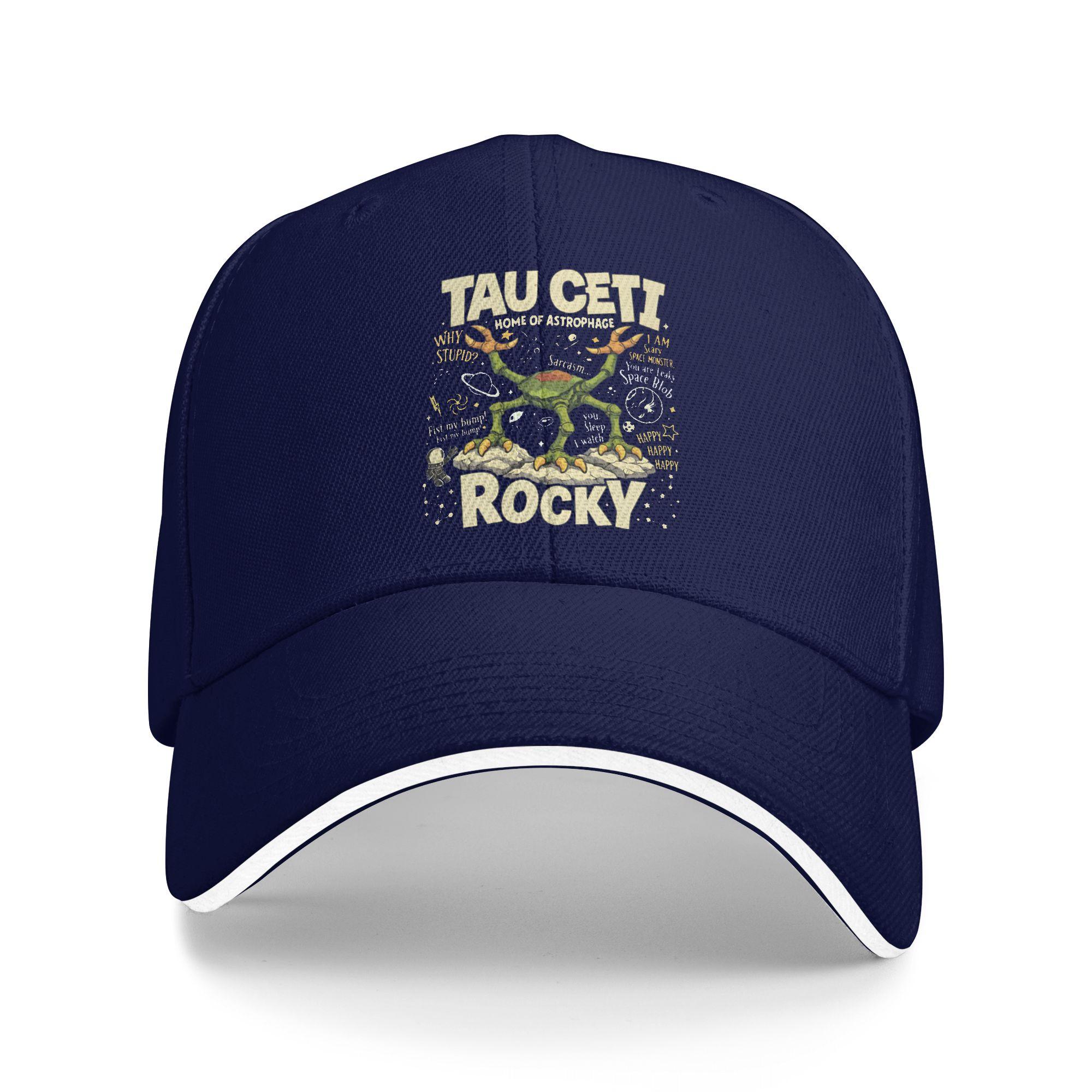 

Rocky Project Hail Mary Space Monster Baseball Cap Casual Sandwich Cap Unisex Polyester Dad Hat Sport One Size темно-синього кольору