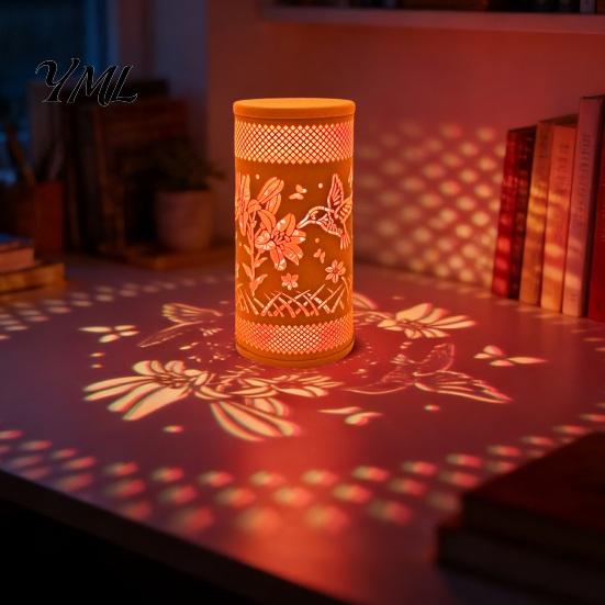 USB Powered Night Light Butterfly Projector Lamp, RGB 16 Colors Decorative Lamp with Remote Ambient Projection Control, Hollow-out LED for Bedroom