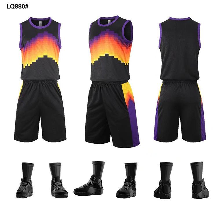 

Basketball Suit Men S Adult Children S Short-Sleeved Training Suit Competition Jersey Women S Jersey Clothing Summer 6XL чорний