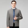 New Stand-up Collar Jacket Men's Spring and Autumn Middle-aged Dad Business Casual Jacket Large Size Shirt