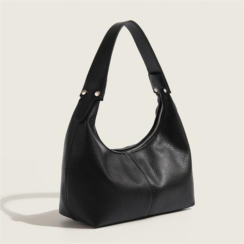 Classic Pebbled Leather Tote Shoulder Bags, Minimalist Underarm Purse, Versatile Casual Handbag for Everyday Use & All Occasions