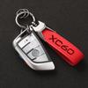 High Grade Suede Leather Car Keychain Key Rings Custom Gift 3D Imprinting with XC60 Logo For Volvo XC60 Car Accessories
