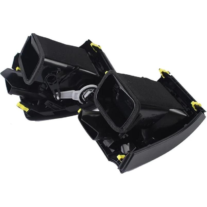 Car Dashboard Air Conditioning Vent Outlet Replace Compatible For Toyota Land Cruiser Prado 150 LC150 2010-2020 AC Vents Gray/Black 2pcs(Black)