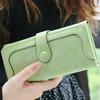 2025 Korean Style Retro Long Zipper Wallet - Women's Frosted Purse & Phone Holder