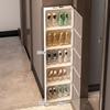 Luxuriöses Ultradünnes Schuhregal, Eingangsbereich und Tür-Aufbewahrungsständer für Zuhause, Platzsparendes Flur-Seitenschrank, Klein Schmal Einfach