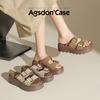 Augustus Denboken Slippers Women's 2025 New Summer Thick-soled Outer Wear Soft-soled Sandals Fashion Casual Beach Shoes
