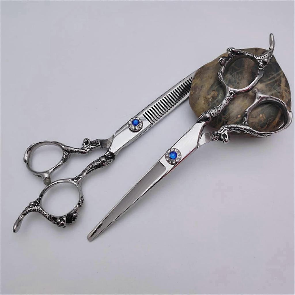 Haarschneidescheren-Set, Japanische 440C Edelstahl 6 Zoll Professionelle Haarschere mit Präzisions-Scharfen Klingen für Salon und Friseur