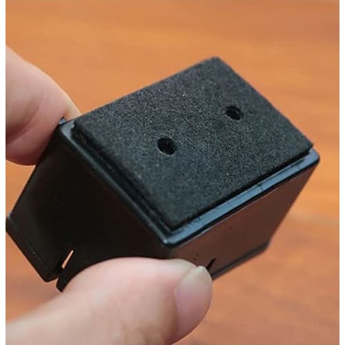 ASKRefine Chair Leg Covers, Set of 8, Square 16-21mm x 37-42mm, Black, with Felt, Chair Leg Caps, Guards, Noise Reduction, Prevents Floor Scratches (S