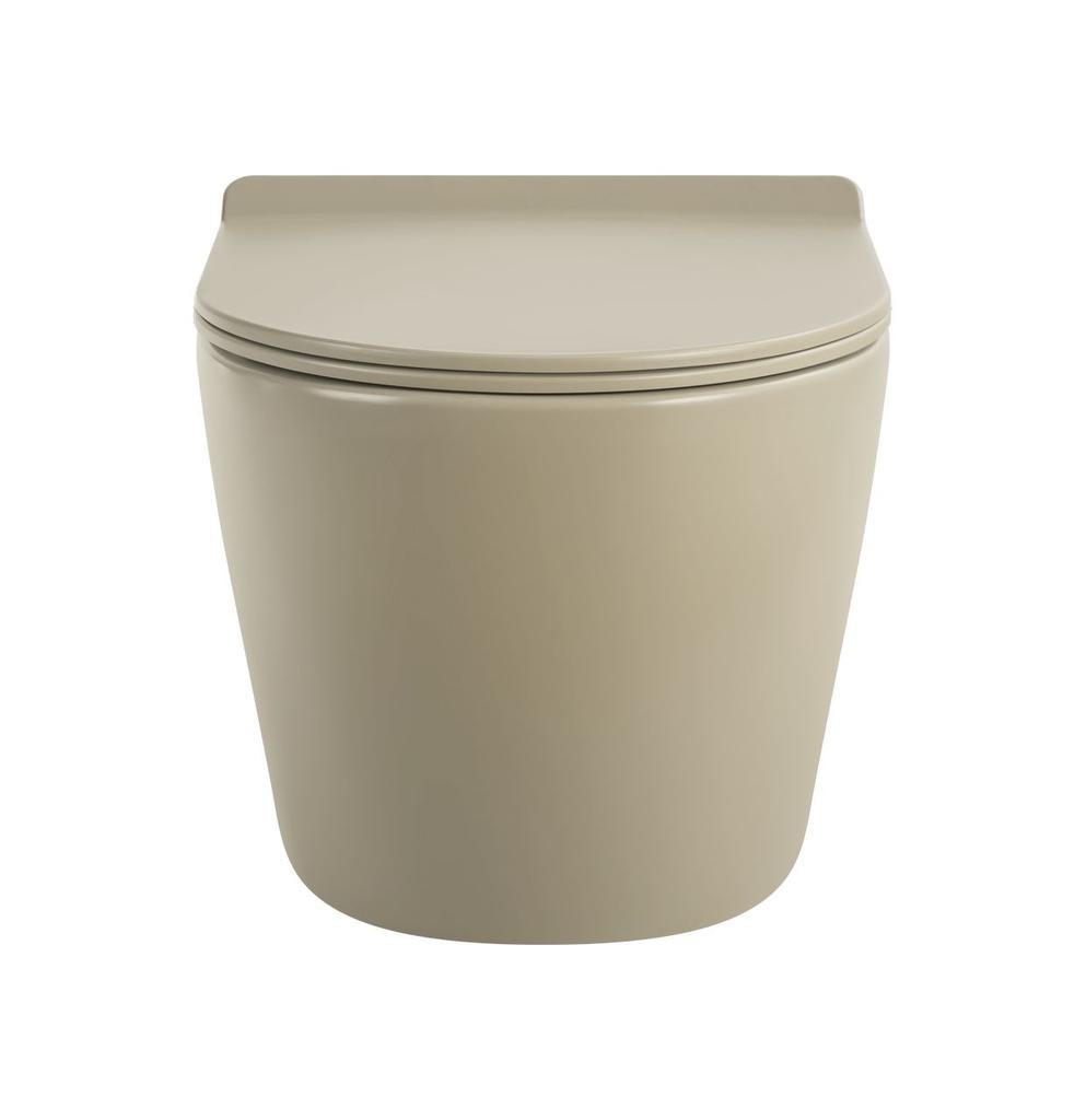 Wall-hung toilet bowl interno 49 CM tornado with seat W/O cappuccino matt