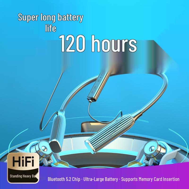 2025 K1689 Neckband Bluetooth 5.3 Earphones: Wireless In-Ear Stereo Sound for Running & Sports