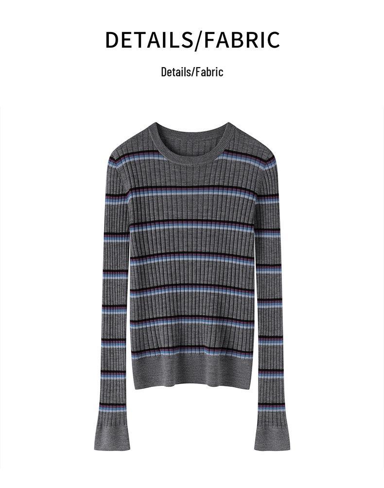 Leka Sha 100% Pure Wool Round Neck Long Sleeve Base Layer Pullover