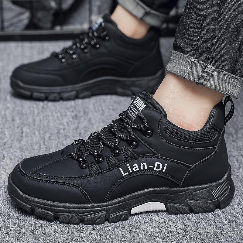 2025 Spring Men's Casual Outdoor Work & Hiking Shoes - Large Size British Style All-Match Daddy Shoes