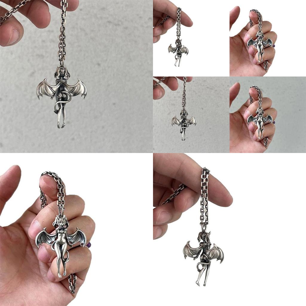 Unique Angel Pendant Chain With Electroplated Zinc Alloy For Men And Women