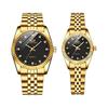 JEWELRYWE Couple Watch, Ultra Thin Quartz Analog Watch, Luminous Hands, Casual, Stainless Steel, Men's, Women's, Lover, Wedding, Romantic Gift, Set