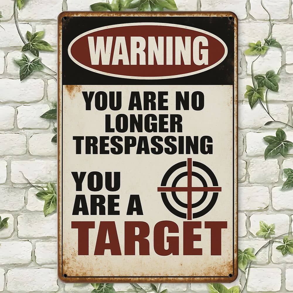 

You Are No Longer Trespassing... warning metal sign, 12x8 inch. чистый