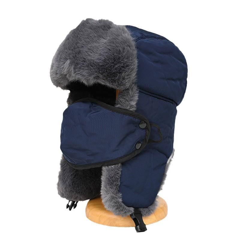 Thunderhead Cap Men's Fall and Winter Warm Cotton Cap Children's Mask Cap Plush Ear Protection Cycling Cap Europe and The United States