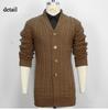 Men's Long Cable Knit Cardigan Sweater Shawl Collar Slim Fit Long Sleeve Casual Buttons Down Cardigans Fall Winte Knitted Sweaters Jacket for Male