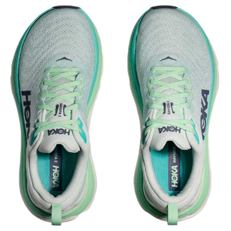 Hoka One One Gaviota 5 Comfortable Versatile Shock Absorbing Durable Low Top Running Shoes Women sneaker Fresh-Green 1123161-SWML