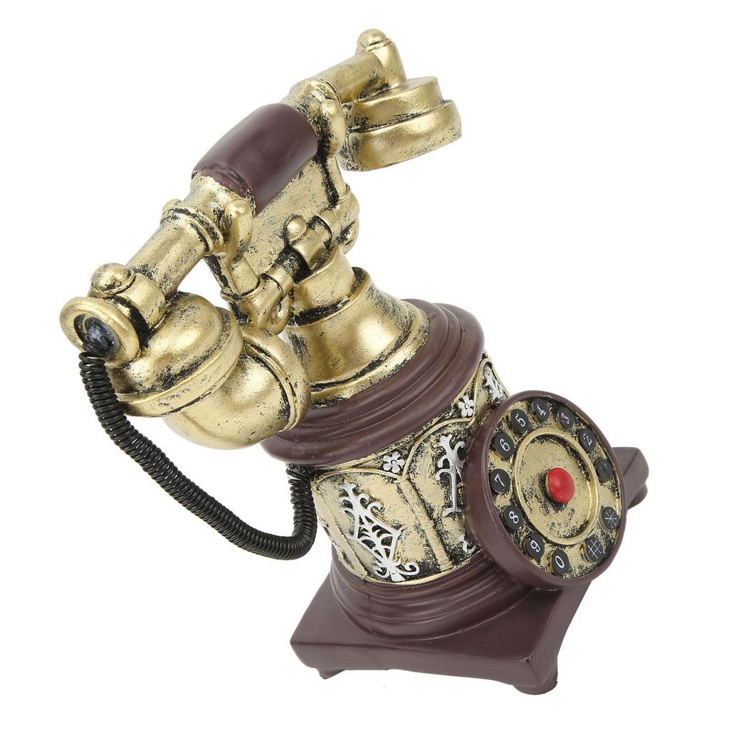 Antique Telephone Ornament Vintage Landline Home Decorative Telephone Ornaments for Home Coffee