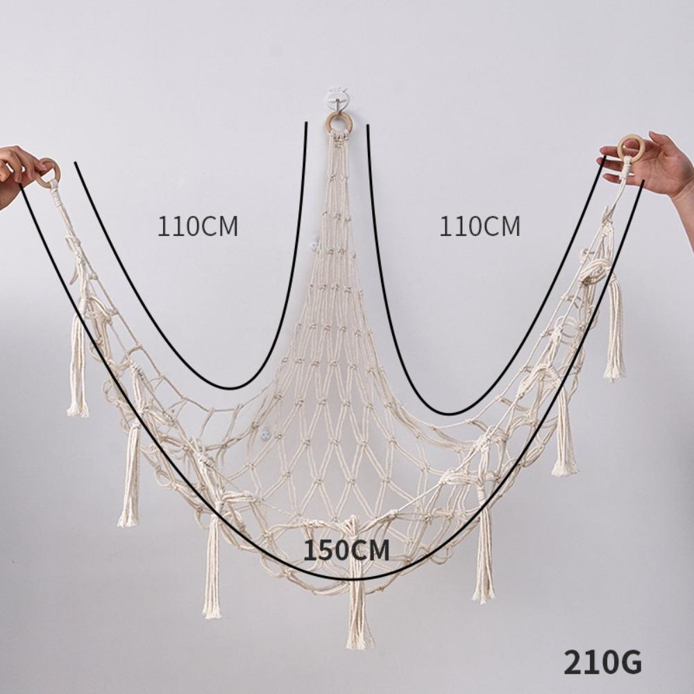 

Сетка для хранения на стене в углу, плетеная вручную, декоративная сетка-гамак для углового хранения 4