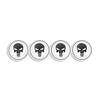 Car Decor 4pcs 56mm Skull Logo Car Wheel Center Hub Cap Aluminium Sticker For Universal Cars Styling Accessories