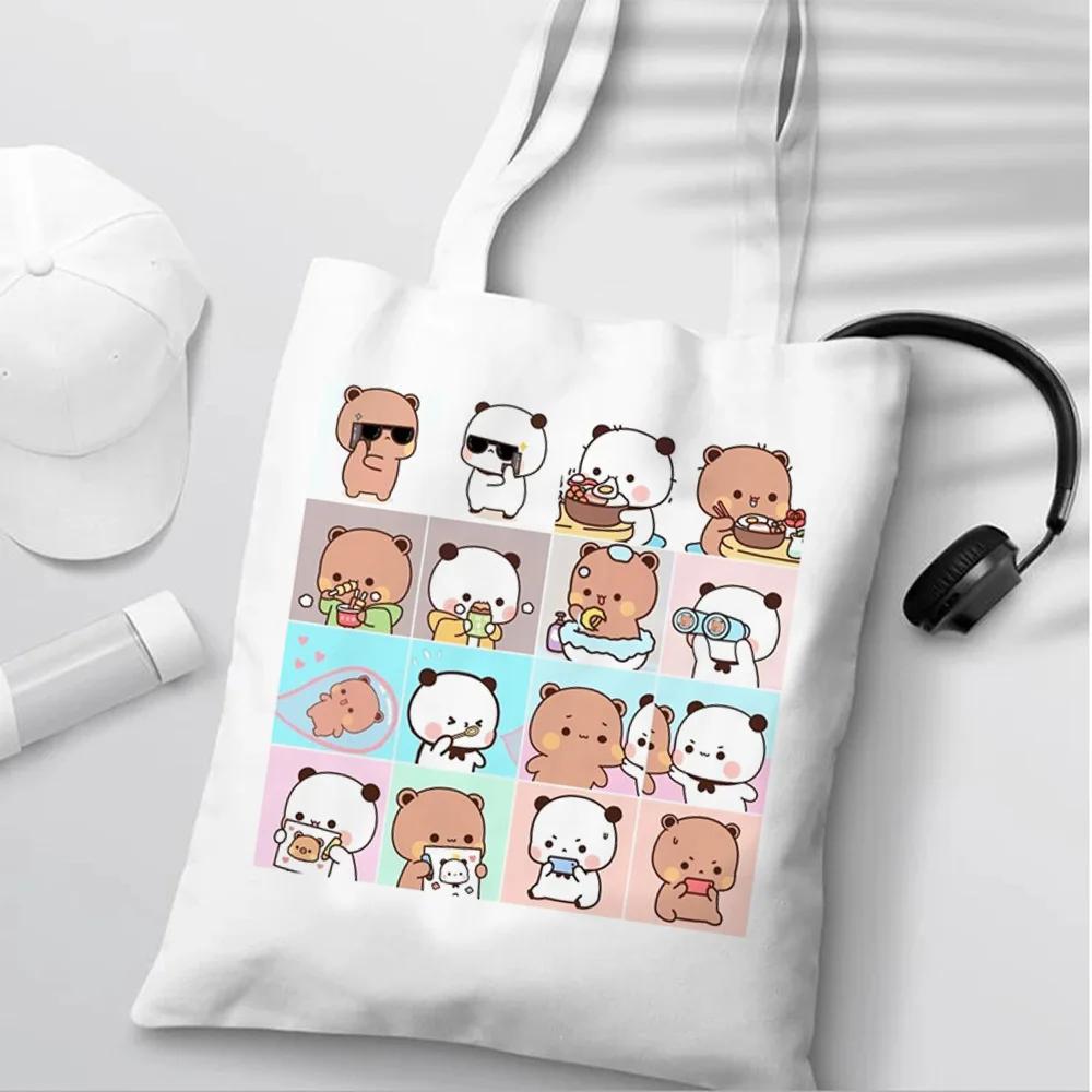 

Bubu Dudu Anime Tote Bag Foldable Shopping Bag Tote Bag Aesthetic Fashion Canvas Reusable Shopping Bag Female 35x40cm One Sided