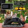Garden Resin Squirrel Statue with LED Lights Waterproof Outdoor,[Energy Class A+]