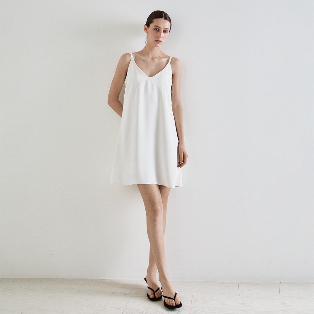 NOEUD Silken Mini Dress (Ivory)