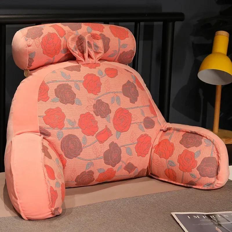 Three Layer Cotton Yarn Cartoon Backrest Detachable Soft Pregnant Women s Rest Pillows Multifunctional Reading Sofa Backrest 65x40cm