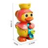 Cute Duck Bathtub Toys For Toddlers 1-4 Years Old With Rotating Water Wheels Bathroom Power Suction Water Kids Shower Bath