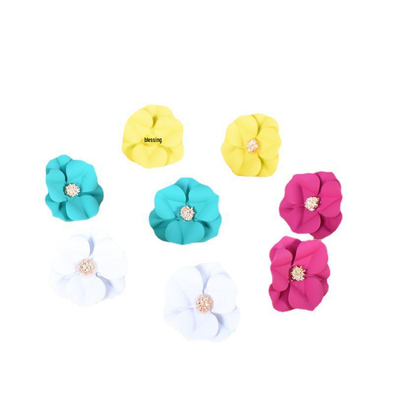 Orecchini Floreali Colorati con Perle Moda Coreana per Donna - Divertenti, Esagerati, Stile Foresta Delicato