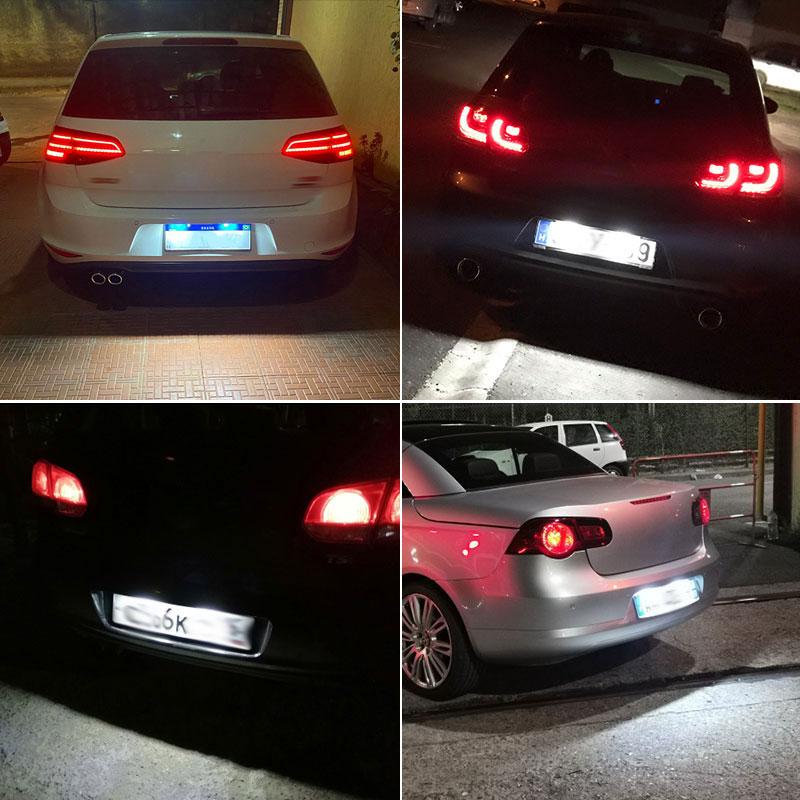 2PCS OEM Rear LED License Plate Light For Cayenne (958) 2010-2014 Cayenne (92A) 2010-2020 Macan (95B) 2014-2020 Auto Lamp Light