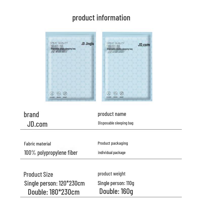 Jingdong Zao Disposable Sleeping Bag