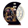 Wooden Material Perpetual Calendar Manual Rotating Manual Rotating Calendar  Home Decoration