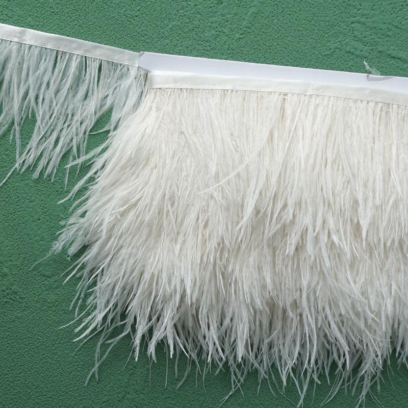 Culoare Pene de Struț Margine Pânză 9-11Cm Rochie Decorațiune Modă Pânză de Pene Cu Franjuri Accesorii Îmbrăcăminte