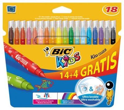 FEUTRES BIC 18COULEURS 14+4 ENFANT COULEUR 2734