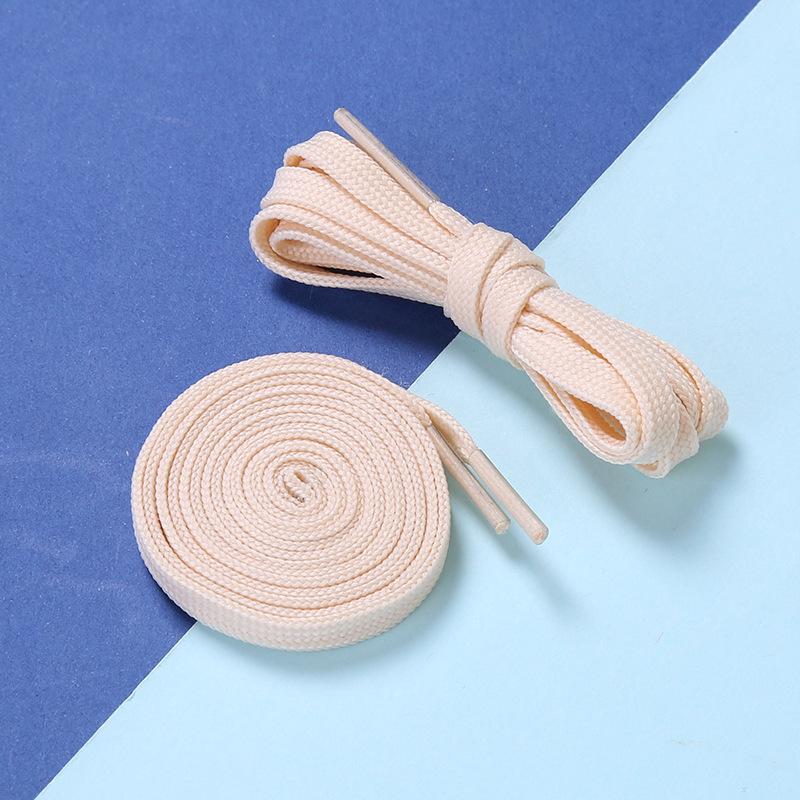 Durable Polyester Flat Shoelaces for Casual Shoes and Sneakers - Set of 2 Pairs In Multiple Solid Colors