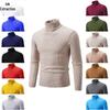 Herre Trendy Casual Rullehals Genser: Høst/Vinter Varm, Ensfarget Strikket Genser