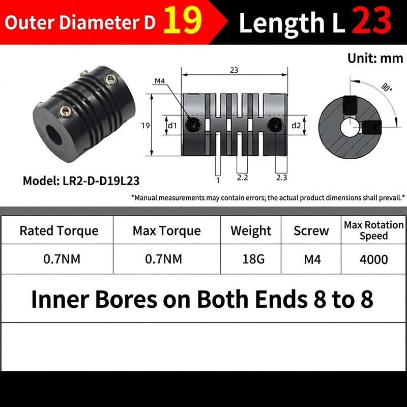 Elastic Plastic Concentric Coupling Maintenance Free Parallel Connecting Coupler for Textile Machinery Encoder